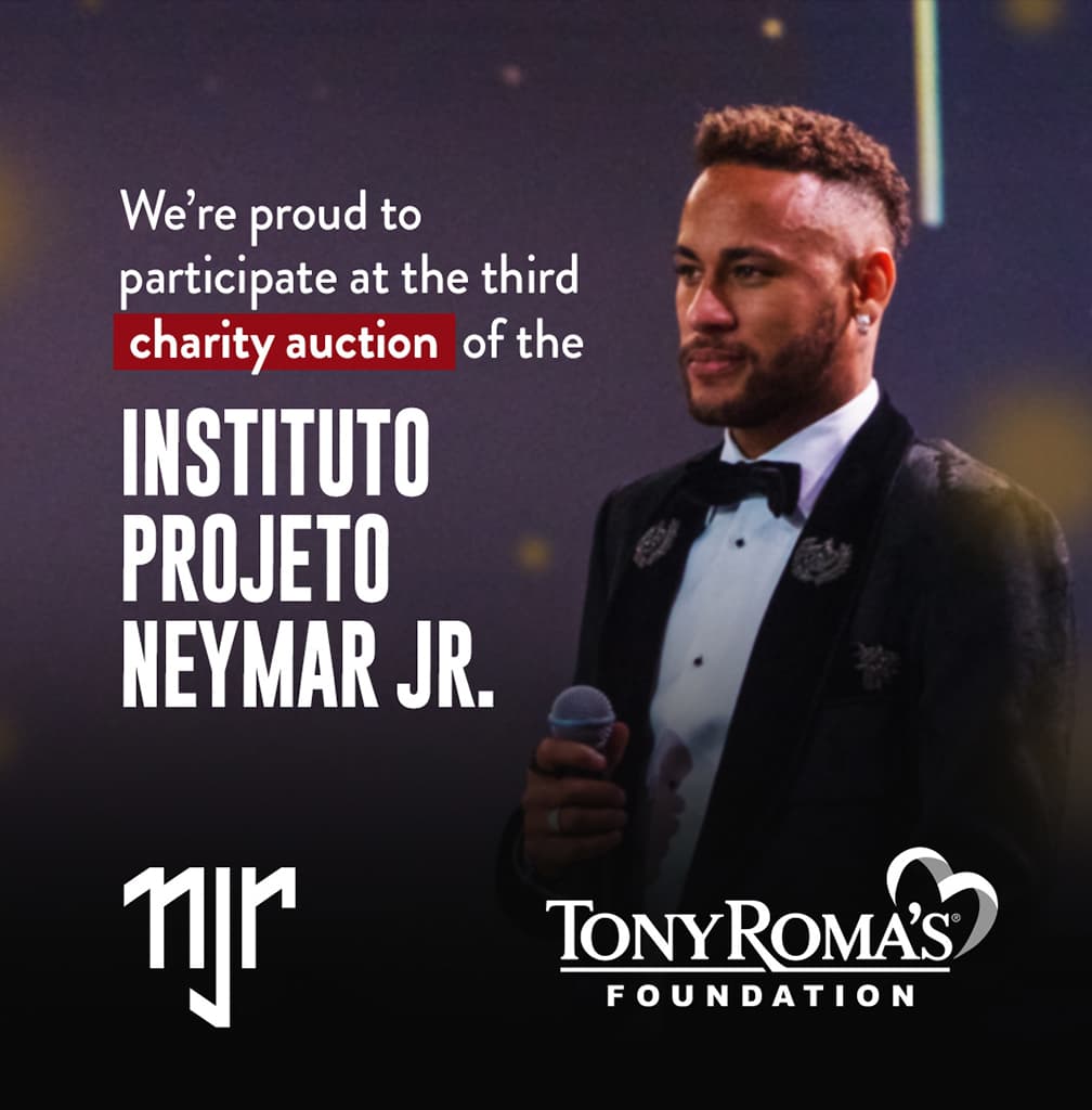 Tony Roma’s partnered with the Instituto Projeto Neymar Jr.